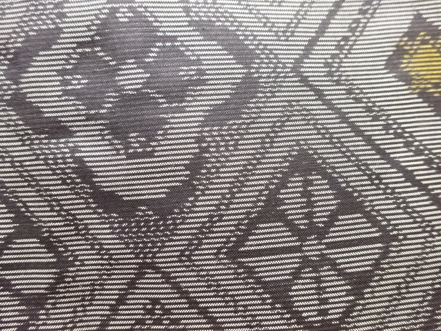 JAPANESE KIMONO / ANTIQUE KIMONO / SILK / DORO OSHIMA TSUMUGI / WOVEN RHOMBUS FLOWER